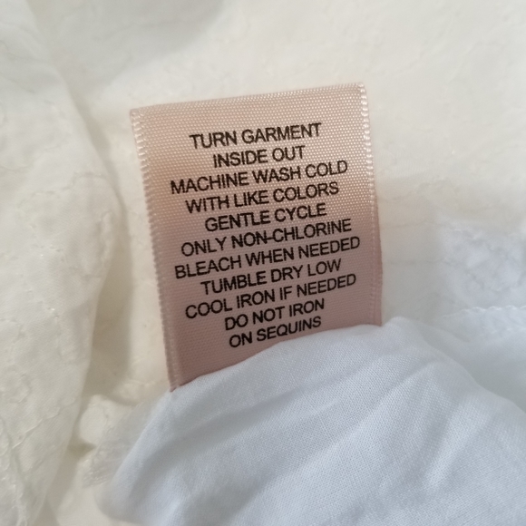 Philosophy Sequin Tissue Thin Shirt S White NWT - Picture 10 of 11